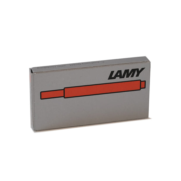 LAMY T10 Ink Cartridges, Red - Pack of 5