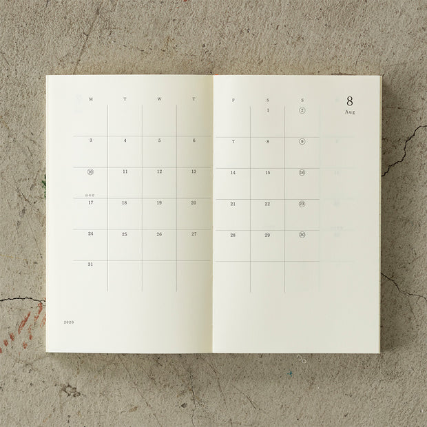 Midori MD Notebook 2020 Diary B6 Slim - noteworthy