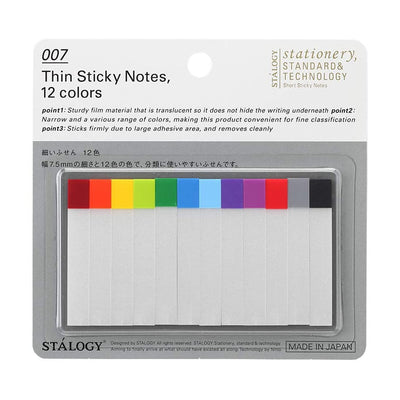 Stalogy Sticky Thin Markers - 12 colours