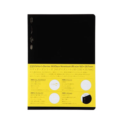 Stalogy 365 days Notebook, B5 , Black - Grid