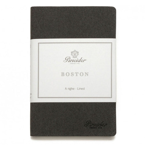 Pineider Boston Notebook, Medium - Charcoal