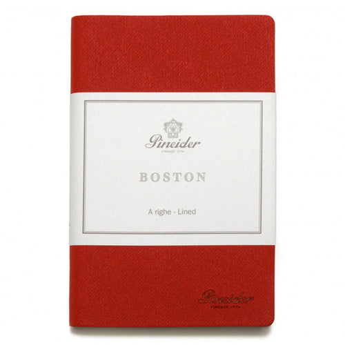 Pineider Boston Notebook, Medium - Corsa Red