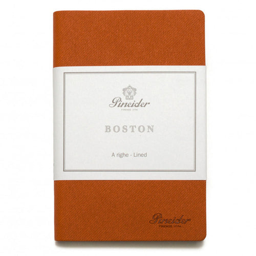 Pineider Boston Notebook, Medium - Sunrise Orange