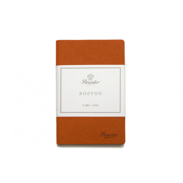 Pineider Boston Notebook, Small - Sunrise Orange
