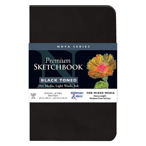 Stillman & Birn, Nova Series Sketchbook, Softcover (5.5in. x 8.5in.) - Black - noteworthy