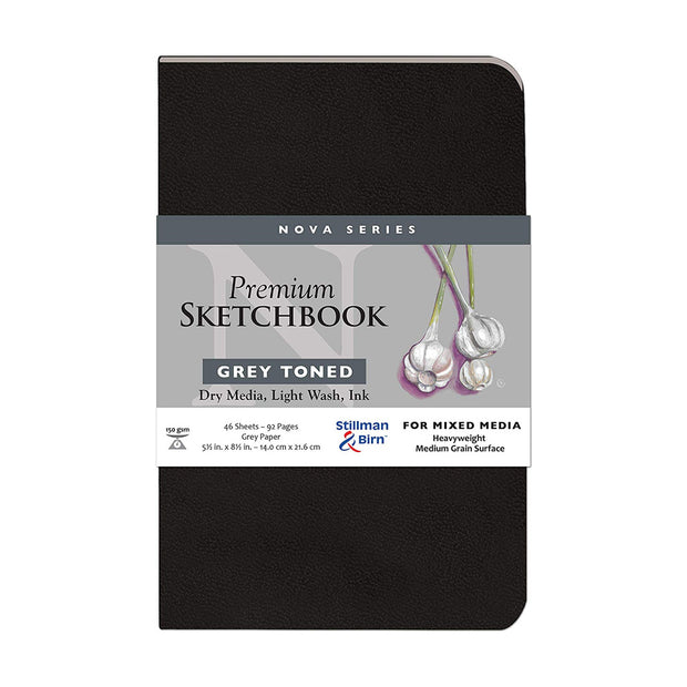Stillman & Birn, Nova Series Sketchbook, Softcover (5.5in. x 8.5in.) - Grey - noteworthy