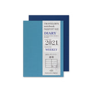 Traveler's Notebook Refill 2021 Weekly Diary for Passport Size