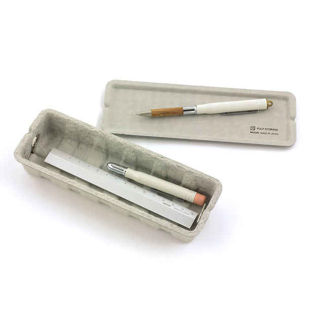 Midori Pulp Pencil Case, Grey - noteworthy