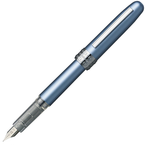 Platinum Plaisir Fountain Pen, Frosty Blue - Fine Nib 03