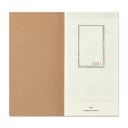 Traveler's Notebook Refill 2021 Monthly Diary for Regular Size