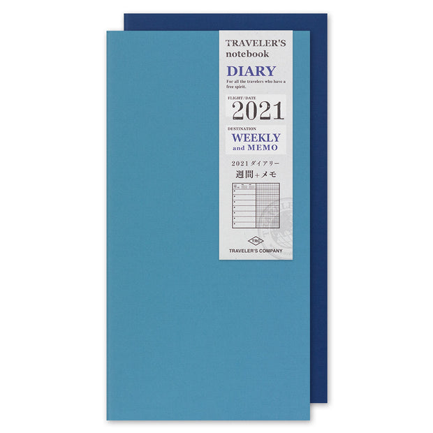 Traveler's Notebook Refill 2021 Weekly + Memo Diary for Regular Size