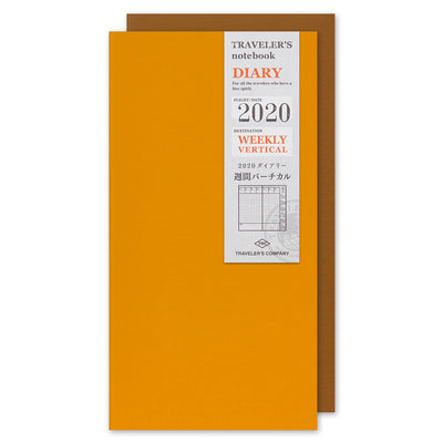 Traveler's Notebook Refill 2020 Weekly Vertical Diary for Regular Size - noteworthy