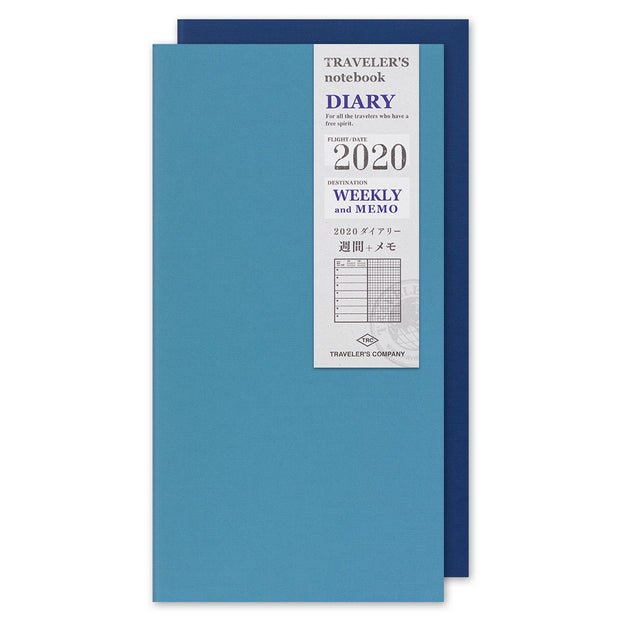 Traveler's Notebook Refill 2020 Weekly + Memo Diary for Regular Size - noteworthy
