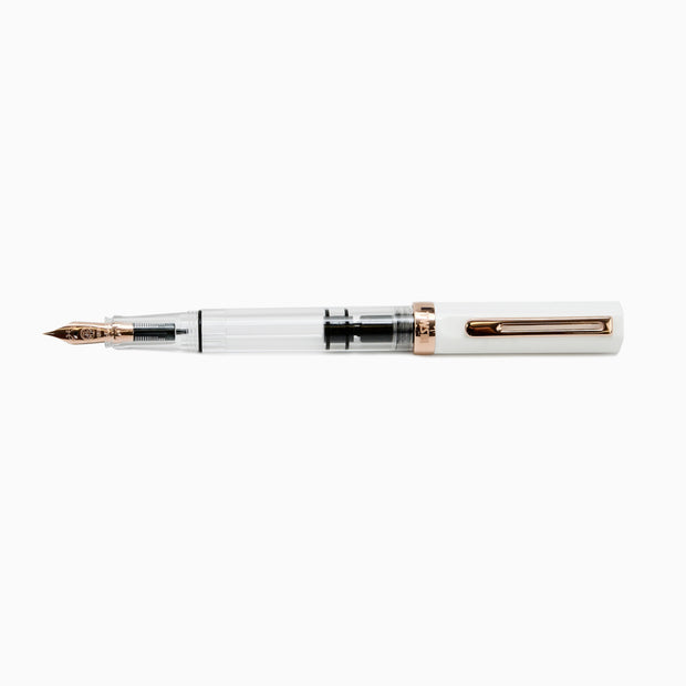 TWSBI Eco White Rose Gold Fountain Pen - Stub 1.1 mm