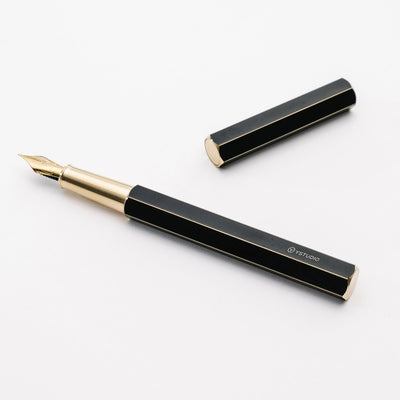 ystudio Classic Revolve Fountain Pen, Black - F (Fine)