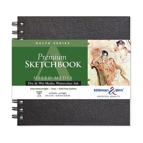 Stillman & Birn, Delta Series Wirebound Sketchbook, Hardcover (7in. x 7in.) - Ivory - noteworthy