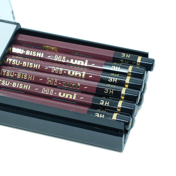 Mitsubishi Hi-Uni Graphite Pencil 3H, Set of 12 - noteworthy