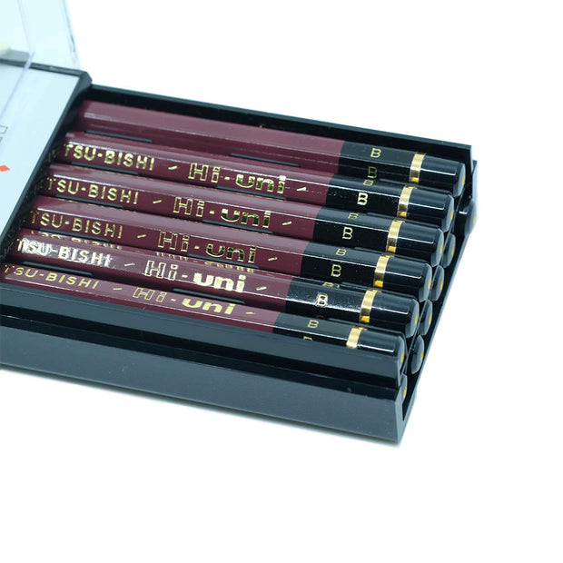 Mitsubishi Hi-Uni Graphite Pencil B, Set of 12 - noteworthy
