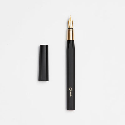 ystudio Resin Fountain Pen, Black - F (Fine nib) - noteworthy