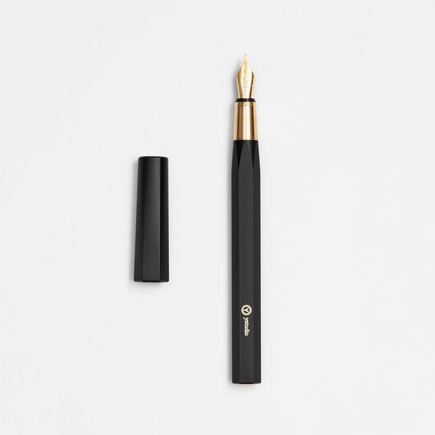 ystudio Resin Fountain Pen, Black - M (Medium nib) - noteworthy